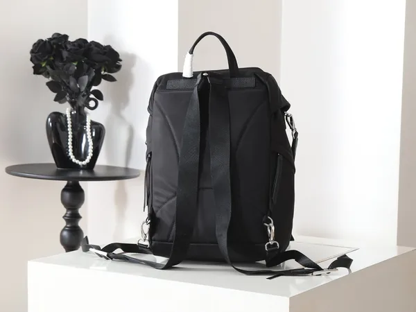 Prada Backpack in Black Re-Nylon product view 8
