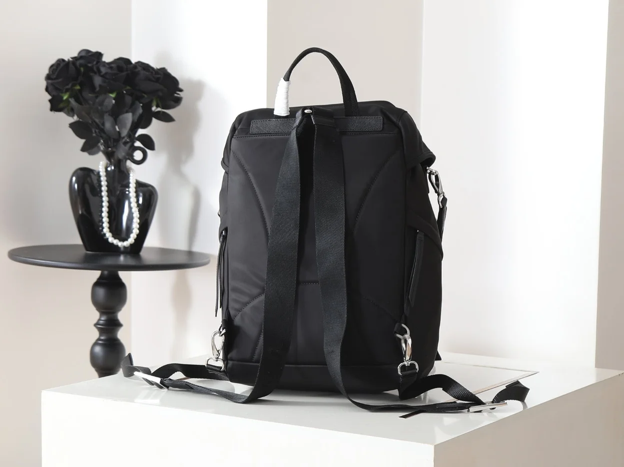 Prada Backpack in Black Re-Nylon product view 8