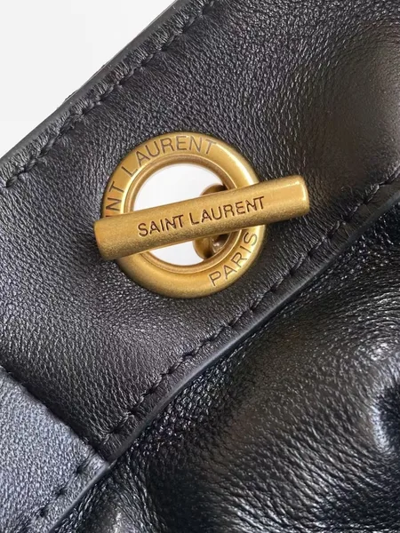 Saint Laurent Jamie Mini Shoulder Pouch in Black Lambskin product view 4