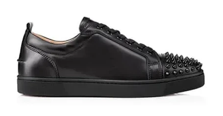 Christian Louboutin Louis Junior Spikes Sneakers Black with Black Sole product view 1