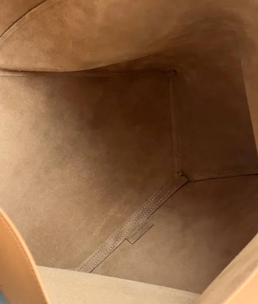 Loewe Large Puzzle Fold Tote Bag in Tan and Black Calfskin product view 2