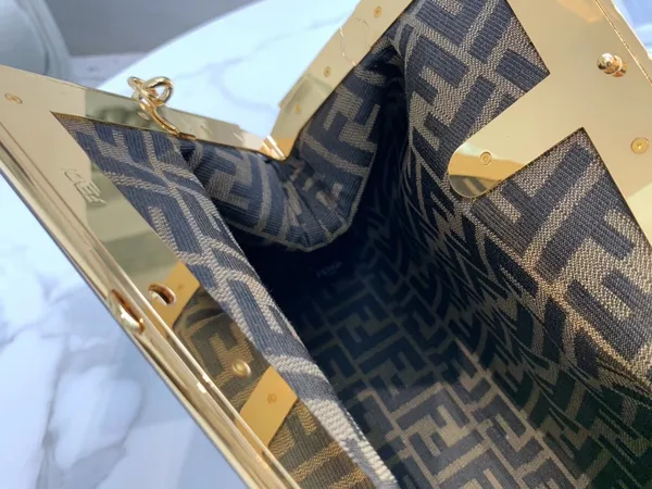 Fendi First Medium Bag In Brown Nappa Leather product view 9