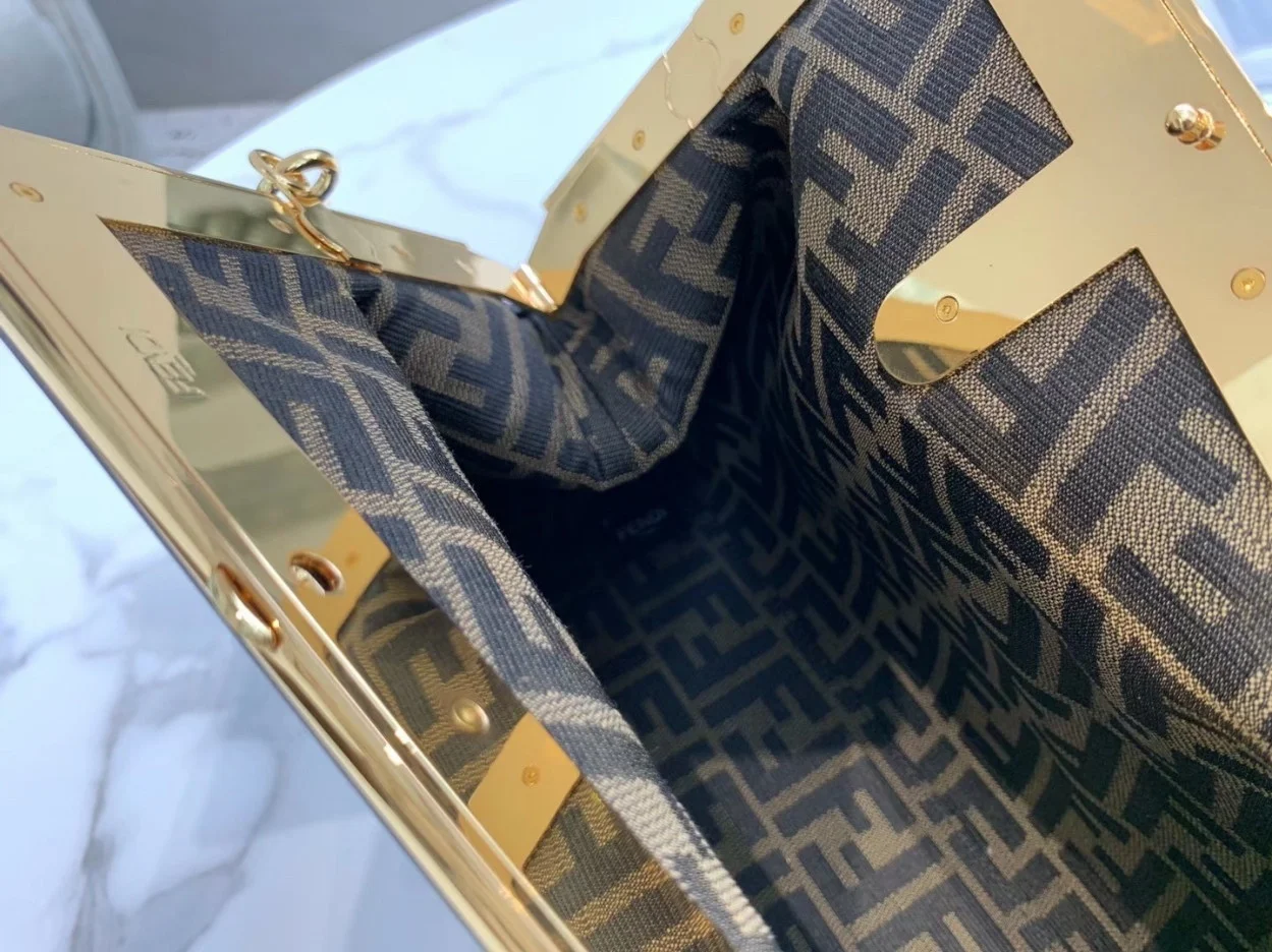Fendi First Medium Bag In Brown Nappa Leather product view 9