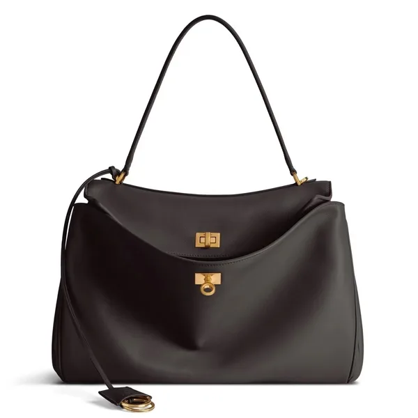 Balenciaga Rodeo Medium Bag in Chocolate Calfskin product photo