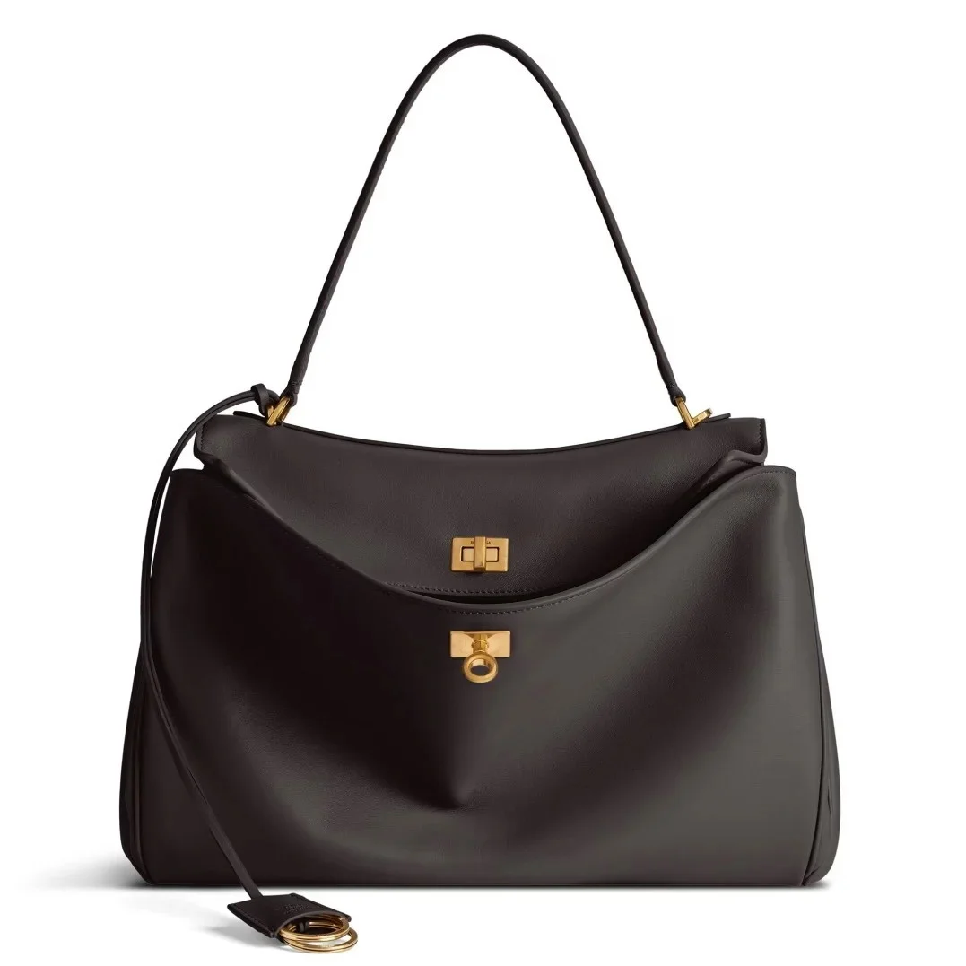 Balenciaga Rodeo Medium Bag in Chocolate Calfskin product view 1