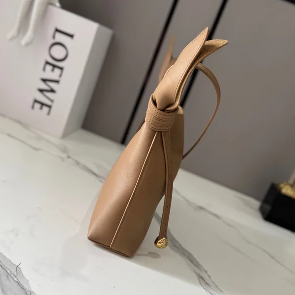 Loewe Mini Scarf Bag In Smooth Calfskin — Brown product view 3