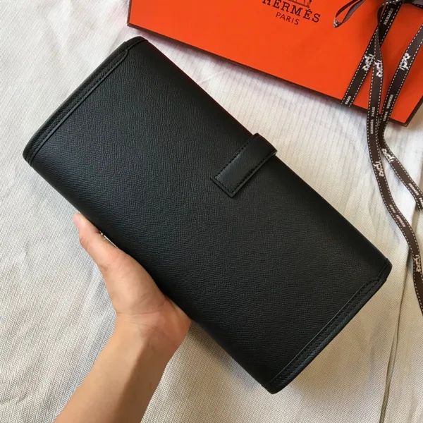 Hermes Jige Elan 29 Clutch Bag In Black Epsom Leather product view 6