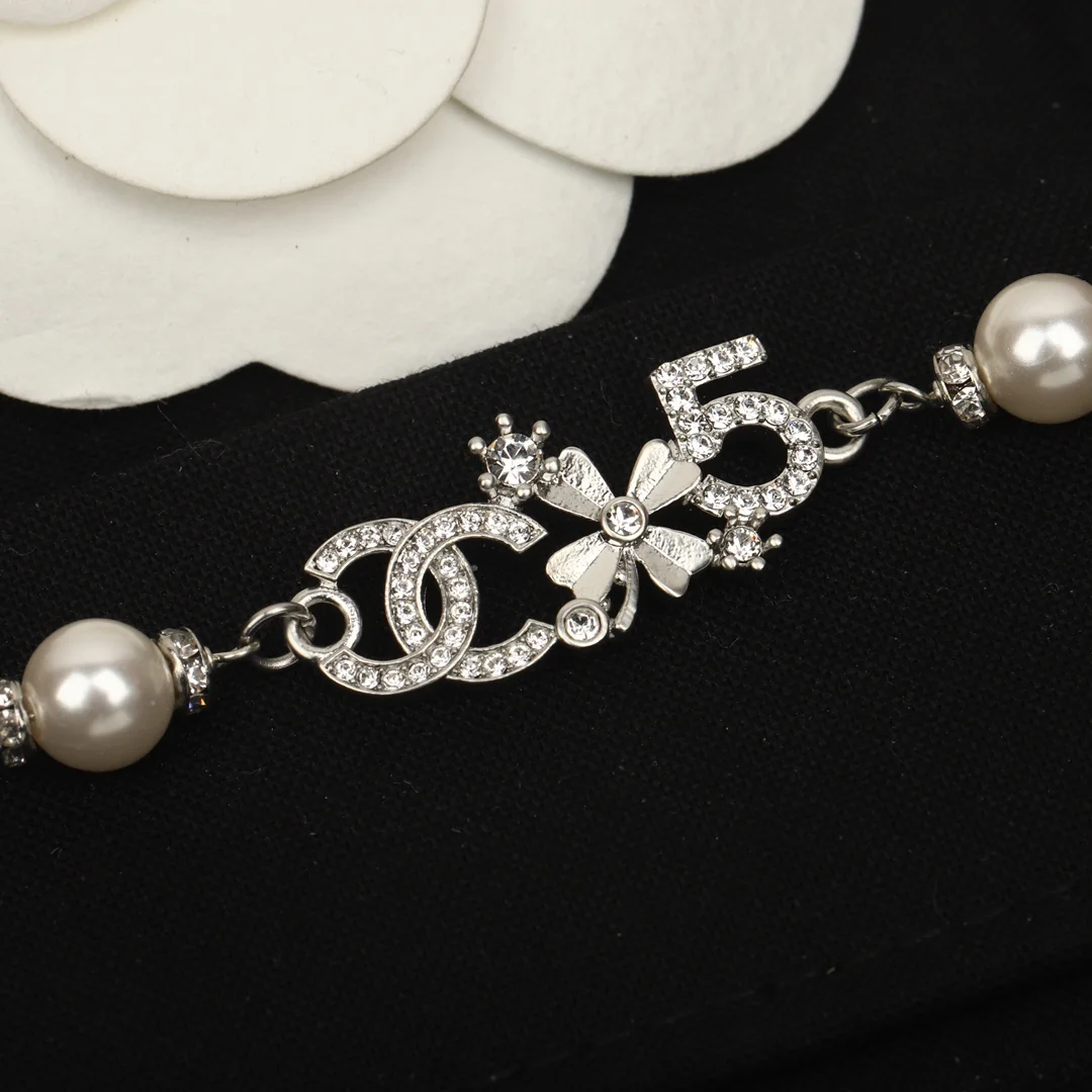 Chanel No.5 Clover Chain Bracelet Silver-Tone product view 2