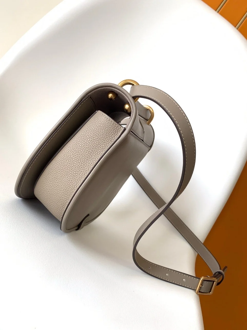 Fendi C’mon Medium Bag in Grey Calfskin product view 4