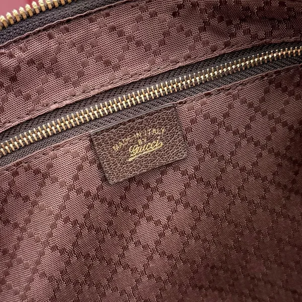 Gucci Borsetto Medium Boston Bag — Brown Suede product view 9