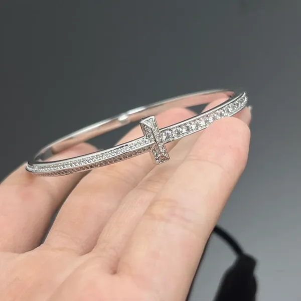 Tiffany & Co. T1 Slim Pavé-Effect Bangle Silver-Tone product photo
