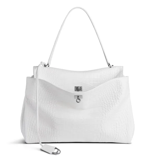 Balenciaga Rodeo Large Bag in White Croc-Embossed Calfskin product photo