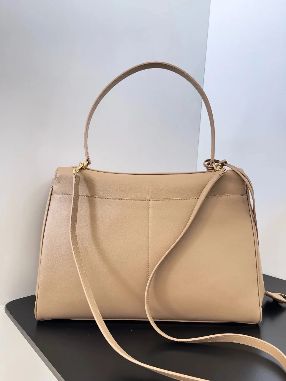 Balenciaga Rodeo Large Bag in Latte Calfskin product view 7