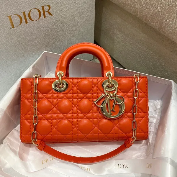 Dior Lady D-Joy Medium Bag In Red Cannage Lambskin product view 5
