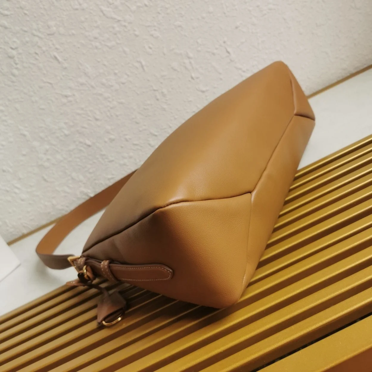 Prada Aimee Large Shoulder Bag in Brown Leather product view 2