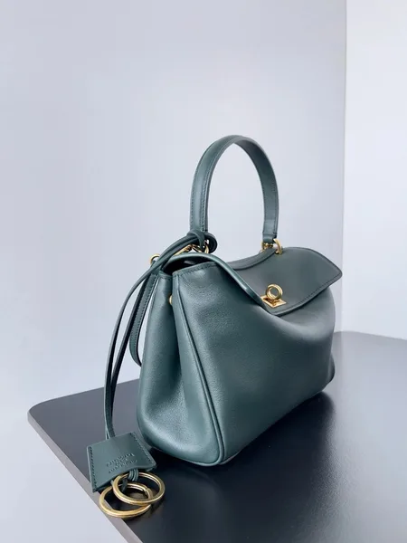 Balenciaga Rodeo Mini Bag in Dark Green Calfskin product view 5