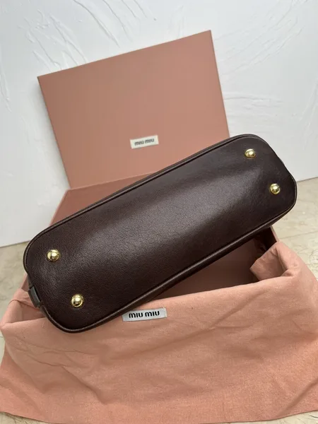 Miu Miu Aventure Small Top-handle Bag in Briarwood Nappa Leather product view 5