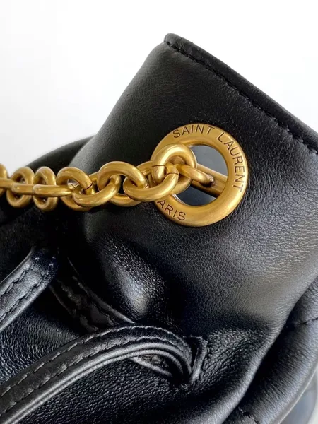 Saint Laurent Jamie Mini Shoulder Pouch in Black Lambskin product view 9