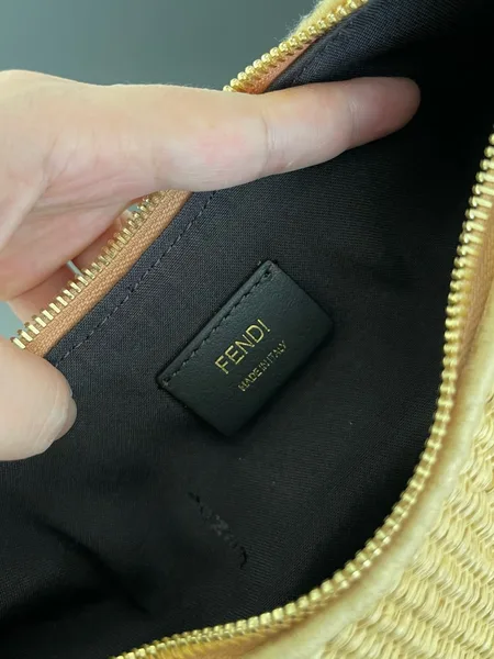 Fendi Fendigraphy Small Hobo Bag in Natural Raffia product view 8
