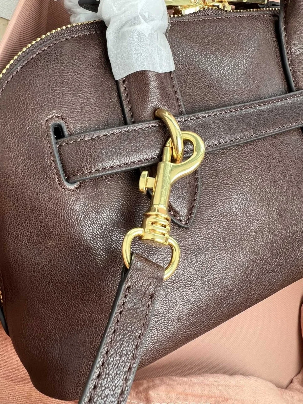 Miu Miu Aventure Small Top-handle Bag in Briarwood Nappa Leather product view 8