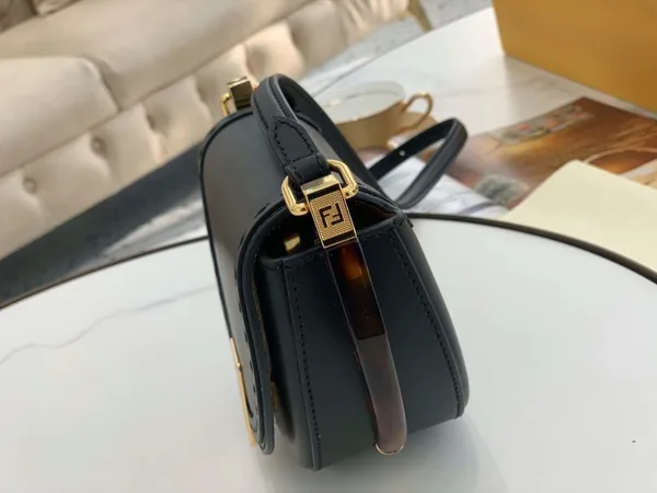 Fendi Moonlight Saddle Bag In Black Calfskin product view 8