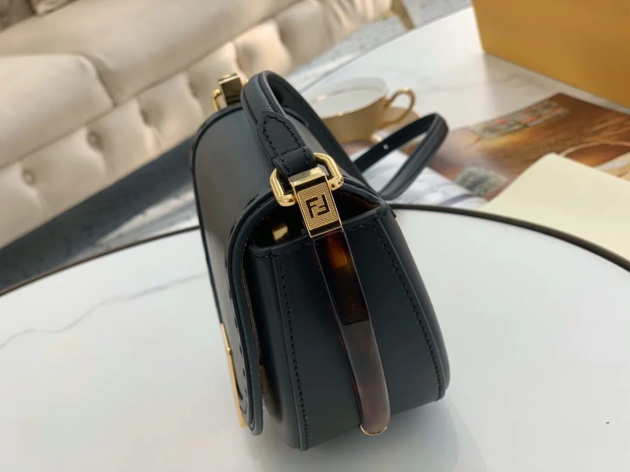 Fendi Moonlight Saddle Bag In Black Calfskin product view 8
