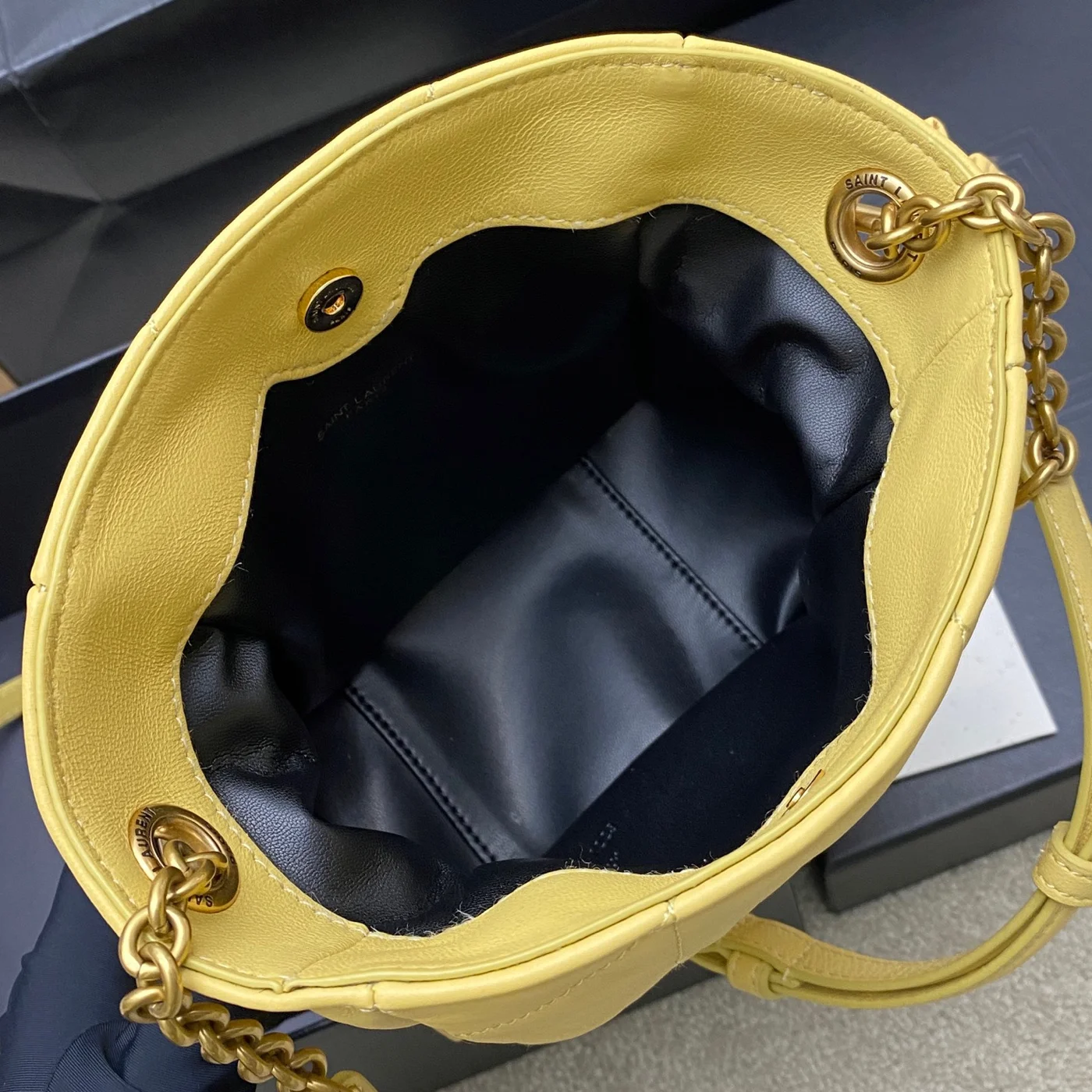 Saint Laurent Jamie Mini Shoulder Pouch — Yellow product view 8