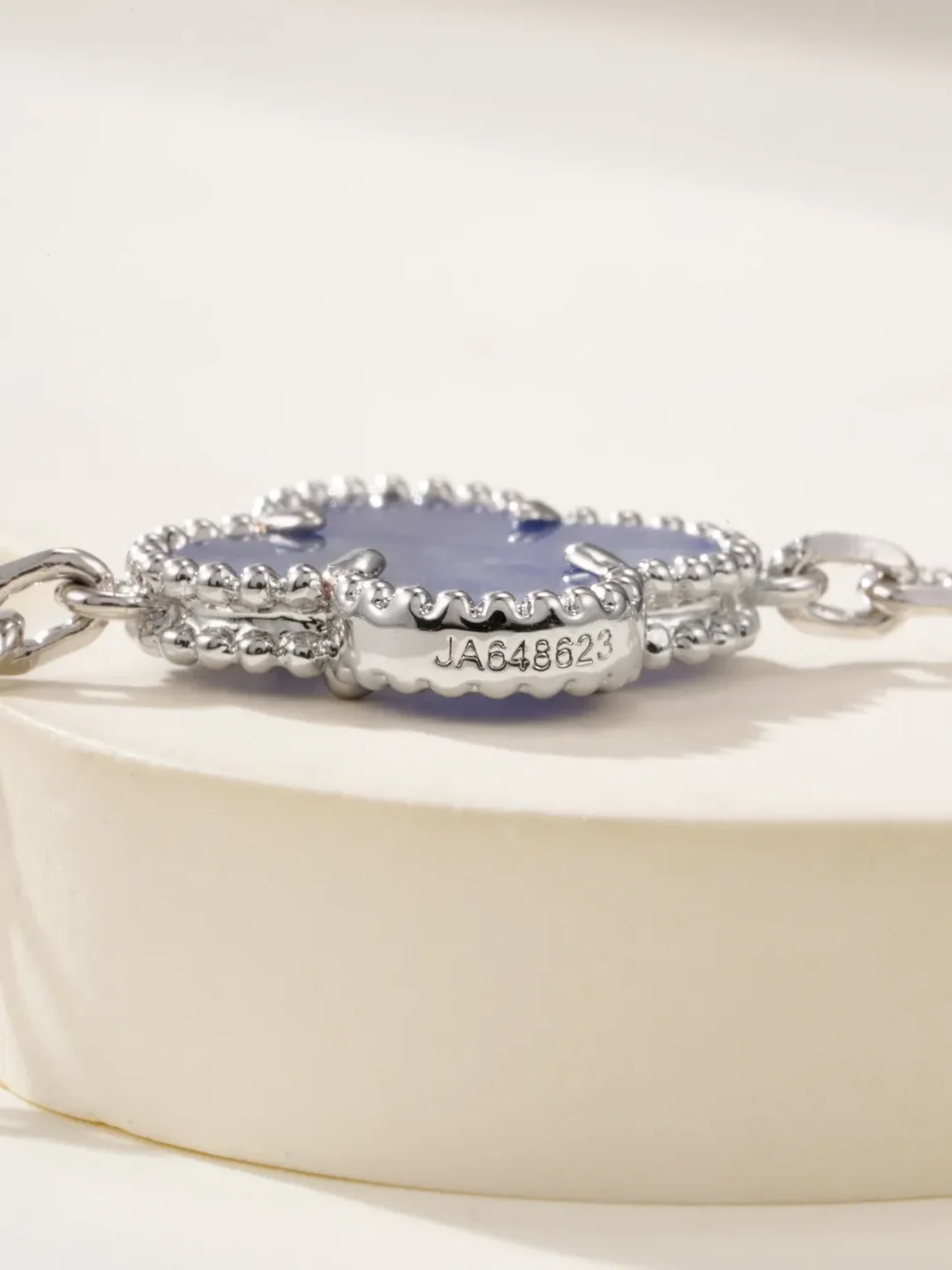 Van Cleef & Arpels Alhambra Blue Five-Clover Silver-Tone Bracelet product view 8