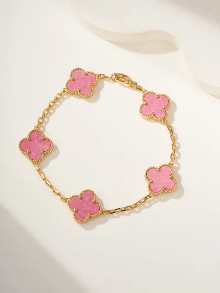 Van Cleef & Arpels Alhambra Pink Five-Clover Gold-Tone Bracelet product photo