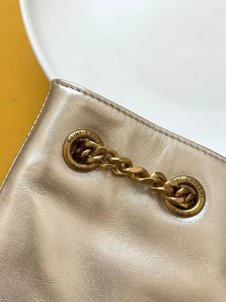 Saint Laurent Joe Backpack In Gold Lame Leather product view 10