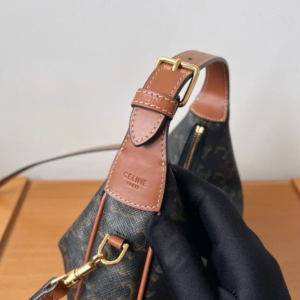 Celine Lulu Teen Hobo Bag in Triomphe Canvas product view 4