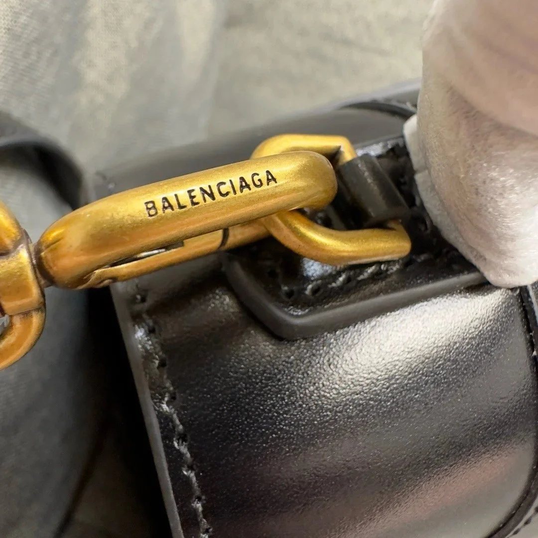 Balenciaga Hourglass Small Bag in Black Box Calfskin product view 2