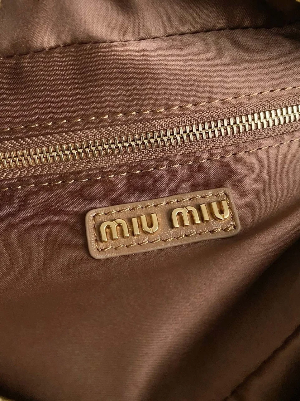 Miu Miu Arcadie Medium Bag in Caramel Matelasse Leather product view 10