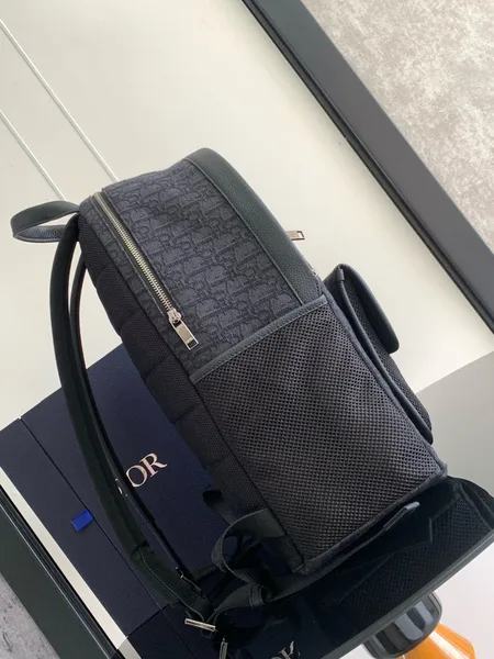 Dior 8 Backpack in Black Dior Oblique Jacquard product view 6