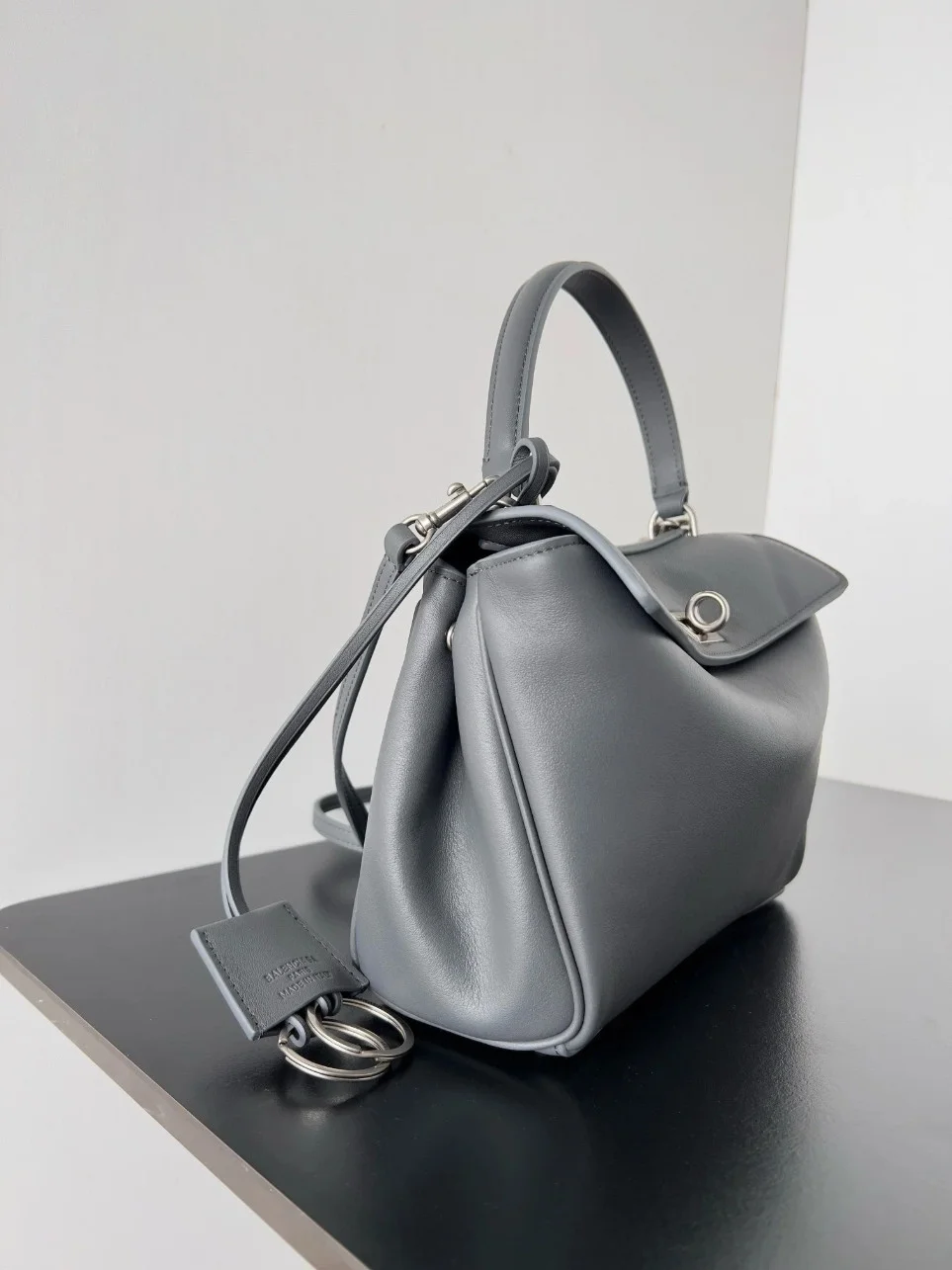Balenciaga Rodeo Mini Bag in Grey Calfskin product view 6