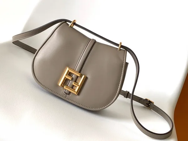 Fendi C’mon Small Bag in Grey Calfskin product view 7