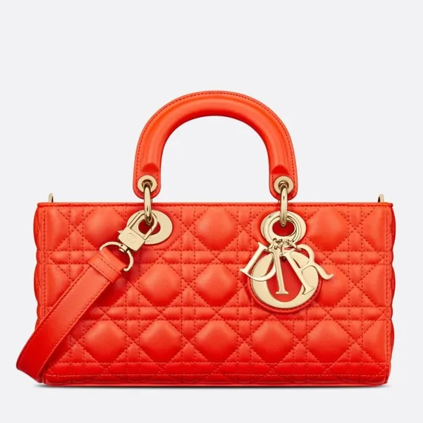 Dior Lady D-Joy Medium Bag In Red Cannage Lambskin product photo