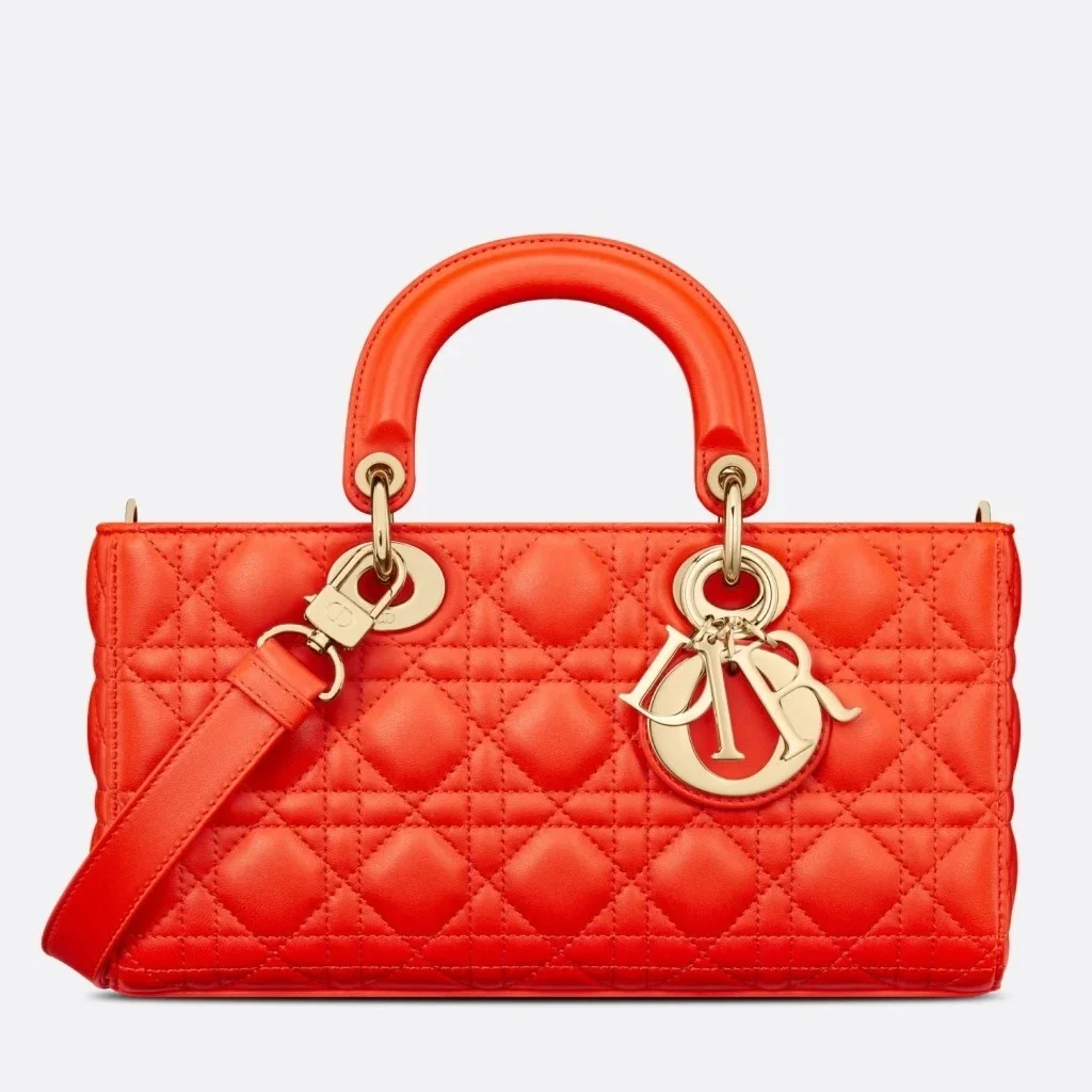 Dior Lady D-Joy Medium Bag In Red Cannage Lambskin product view 1