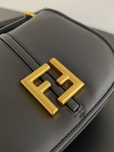 Fendi C’mon Small Bag in Black Calfskin product view 4