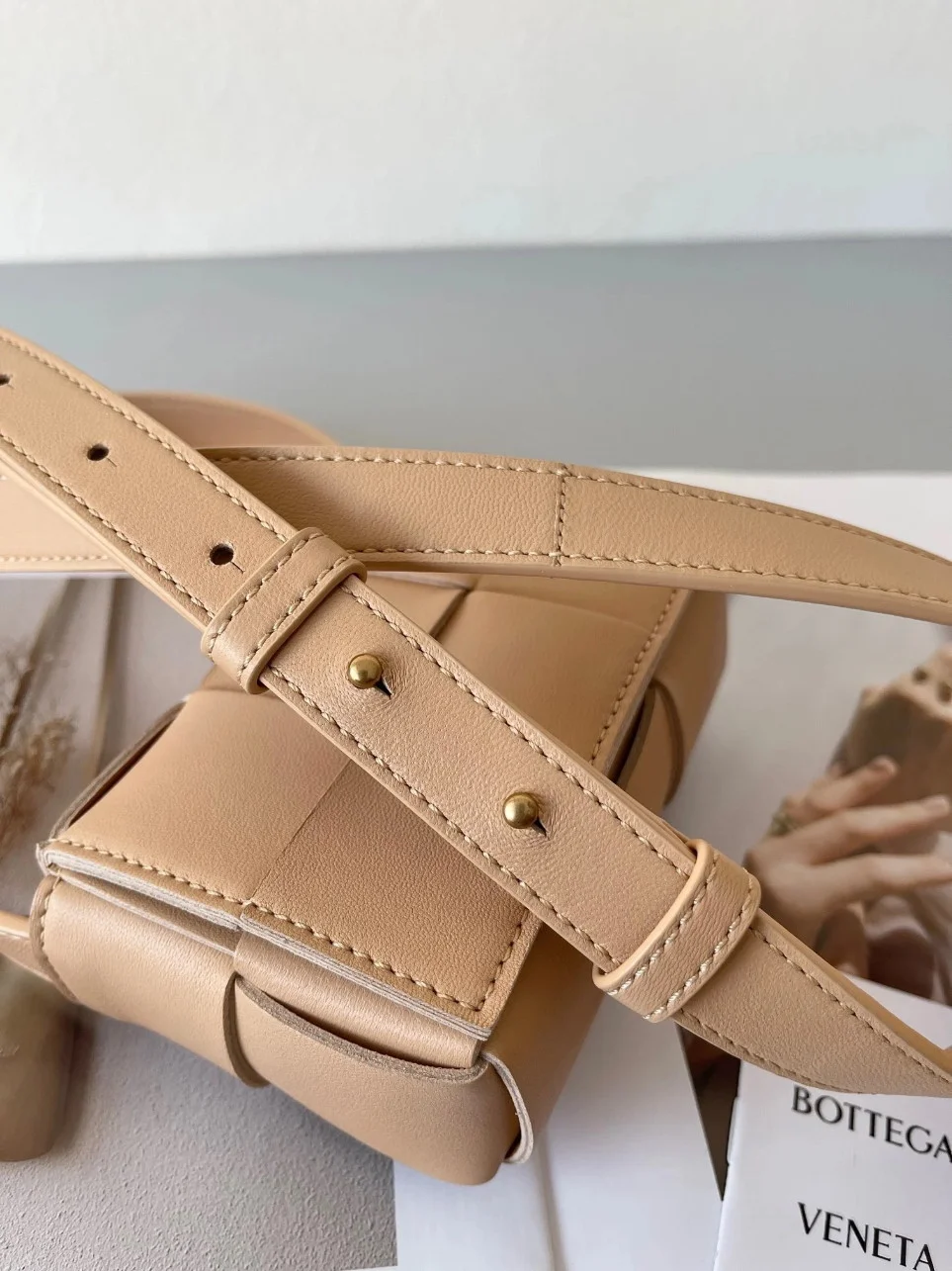 Bottega Veneta Candy Cassette Bag In Almond Lambskin product view 4