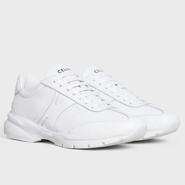 Celine Women’s Runner CR-01 Low-top Sneakers in White Leather product photo