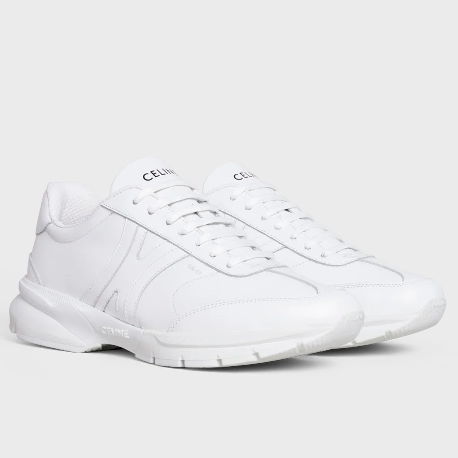 Celine Women’s Runner CR-01 Low-top Sneakers in White Leather product view 1