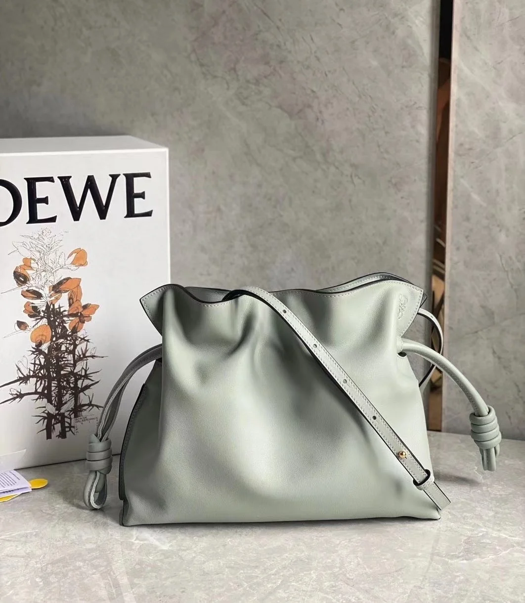 Loewe Flamenco Clutch Bag In Ash Grey Calfskin product view 2