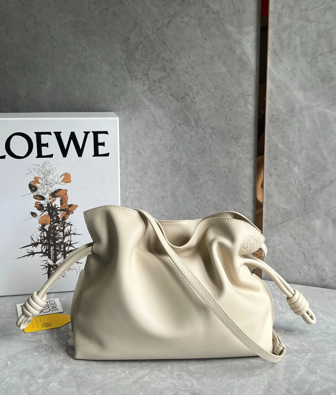 Loewe Flamenco Clutch Bag In Angora Calfskin product view 5