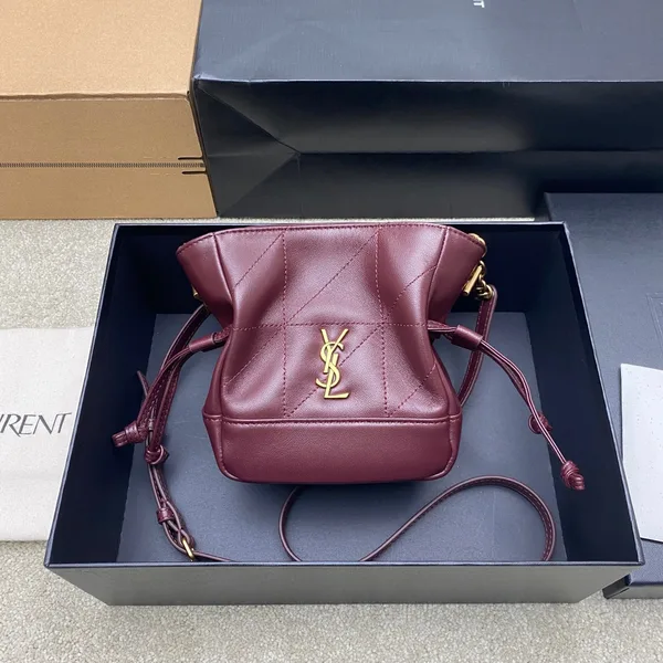 Saint Laurent Jamie Mini Shoulder Pouch — Burgundy product photo