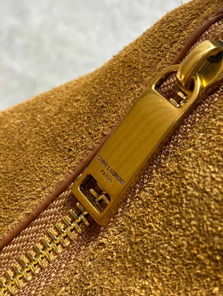 Saint Laurent Amalia Mini Hobo Bag — Tan Suede product view 8