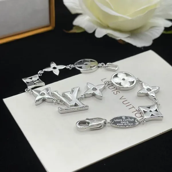 Louis Vuitton Filled Pavé Sun Star LV Charm Bracelet Silver-Tone product view 6