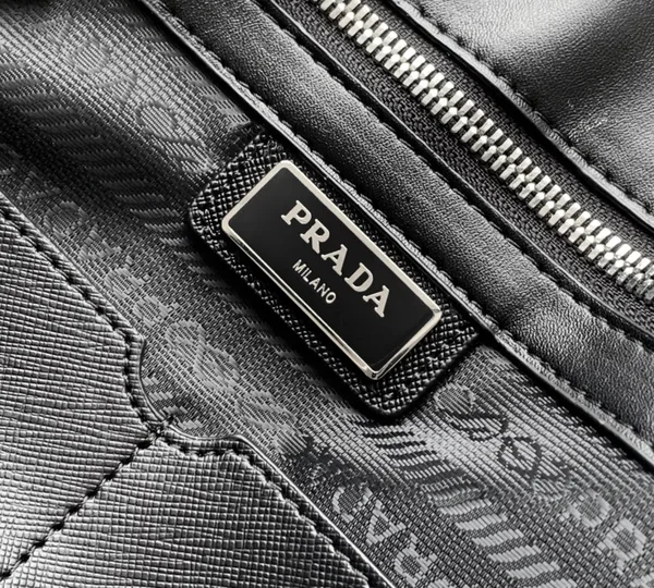 Prada Briefcase in Black Saffiano Leather product view 10