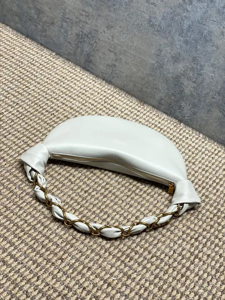 Saint Laurent Amalia Mini Hobo Bag — White product view 5