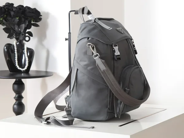Prada Backpack in Mercury Gray Re-Nylon product view 3